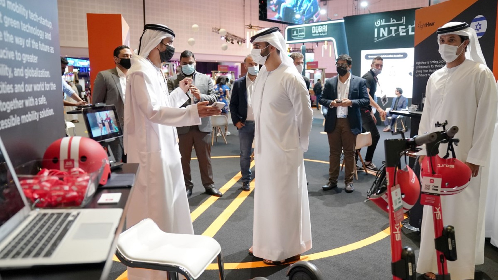Image for the title: Mansour bin Mohammed tours GITEX Technology Week 