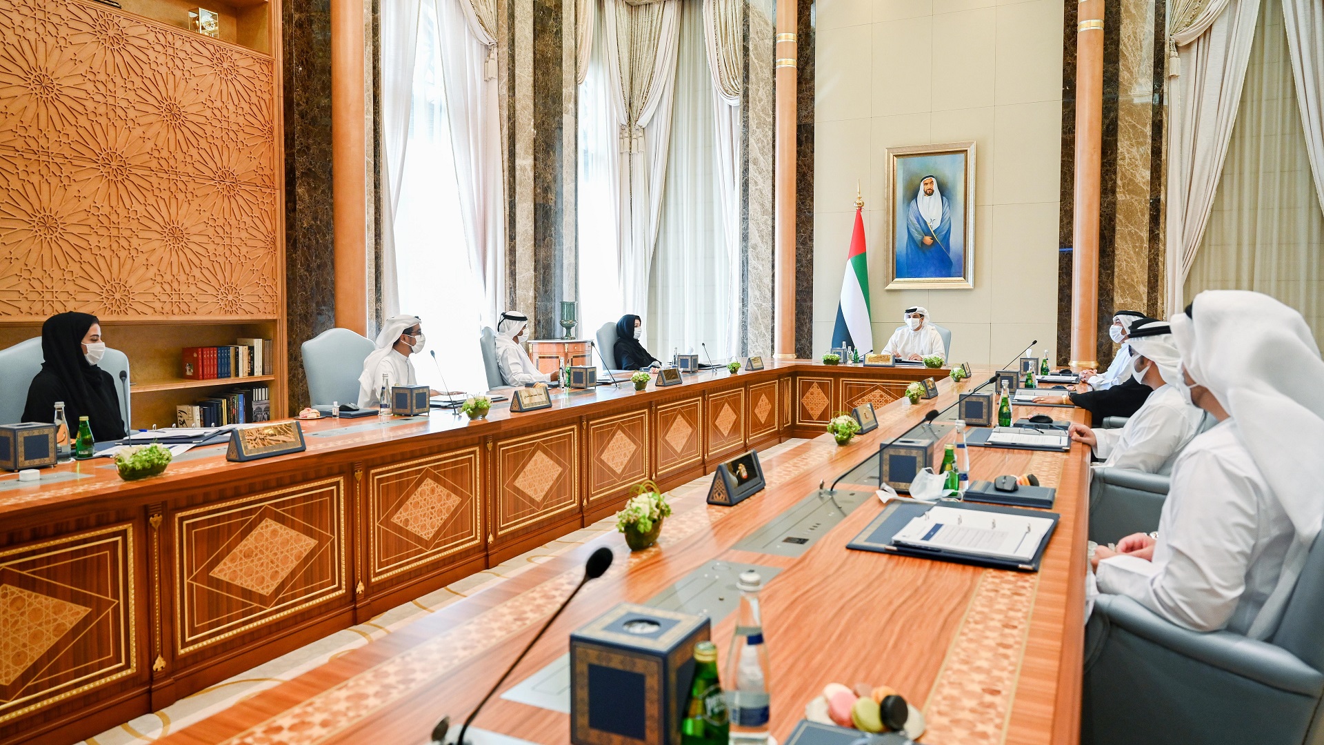 Image for the title: Mansour bin Zayed chairs Abu Dhabi Fund for Development meeting 