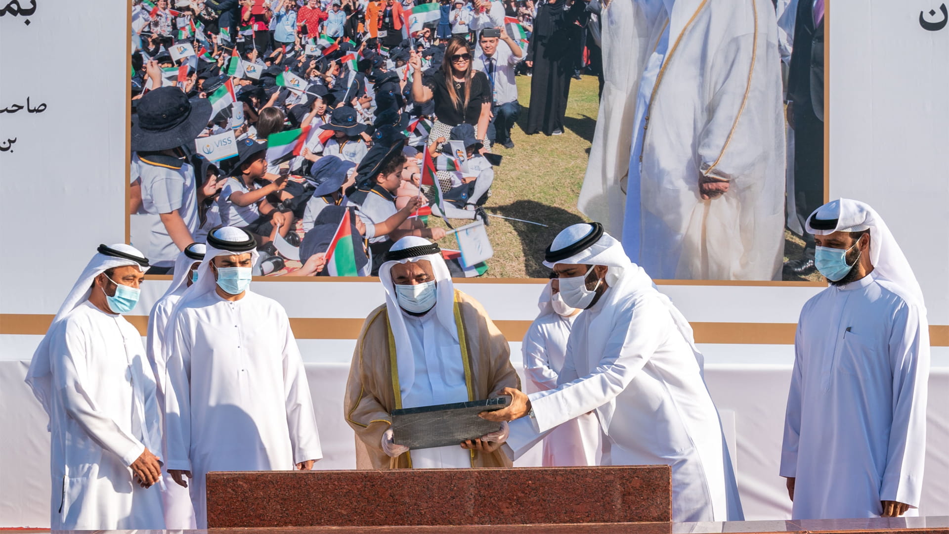 Image for the title: Sharjah Ruler lays foundation stone for Victoria International School - Khorfakkan 