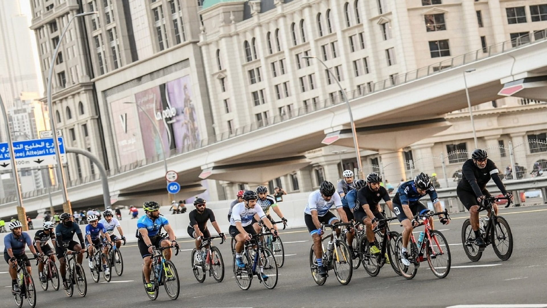 Image for the title: Hamdan bin Mohammed joins cyclists in first Dubai Ride 