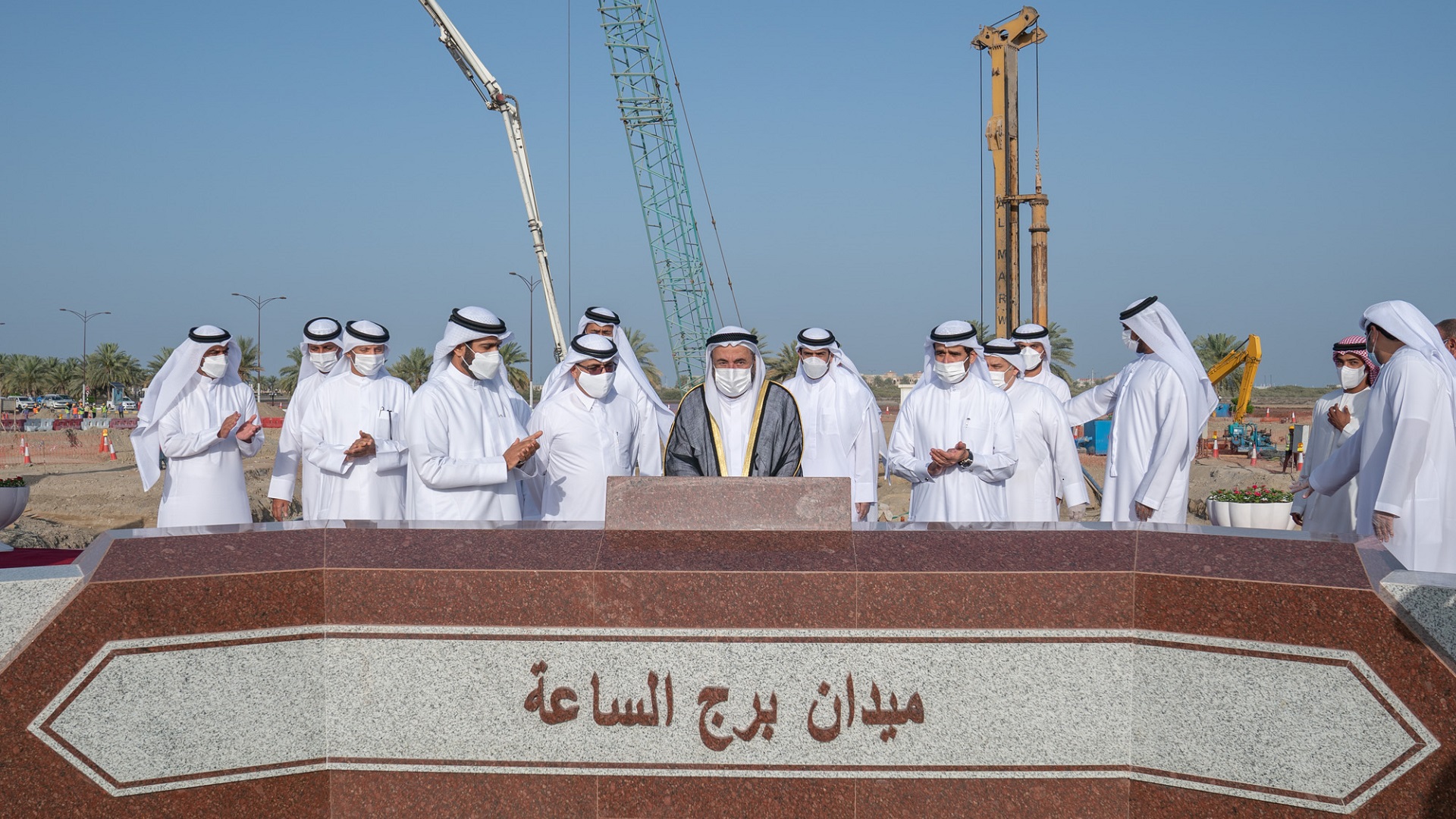 Image for the title: Sharjah Ruler lays foundation stone for Kalba Clock Tower Square 