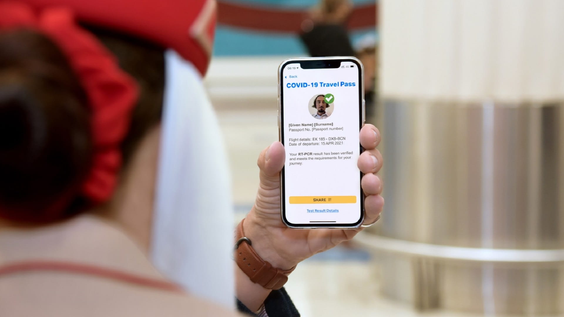 Image for the title: Emirates commences IATA Travel Pass trials  