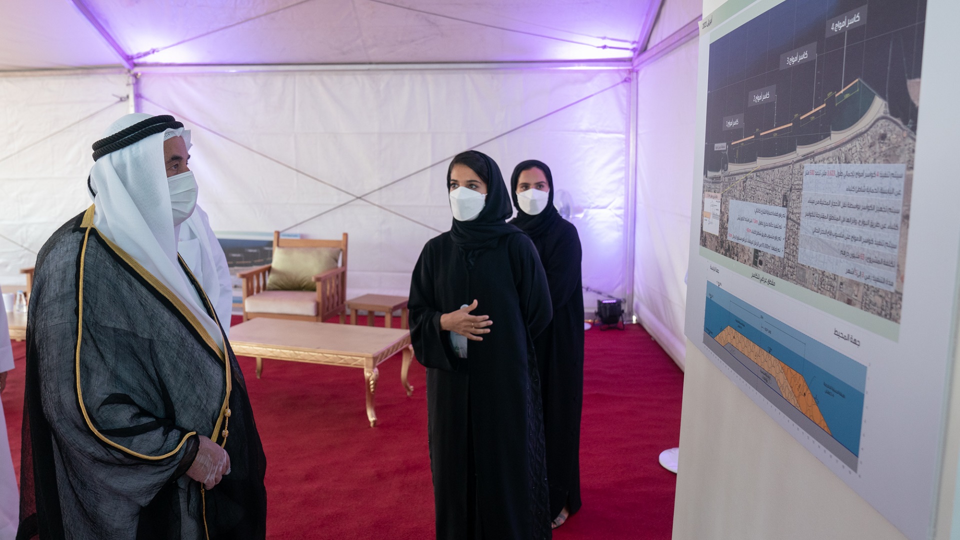 Image for the title: Ruler of Sharjah inaugurates breakwater project in Kalba  