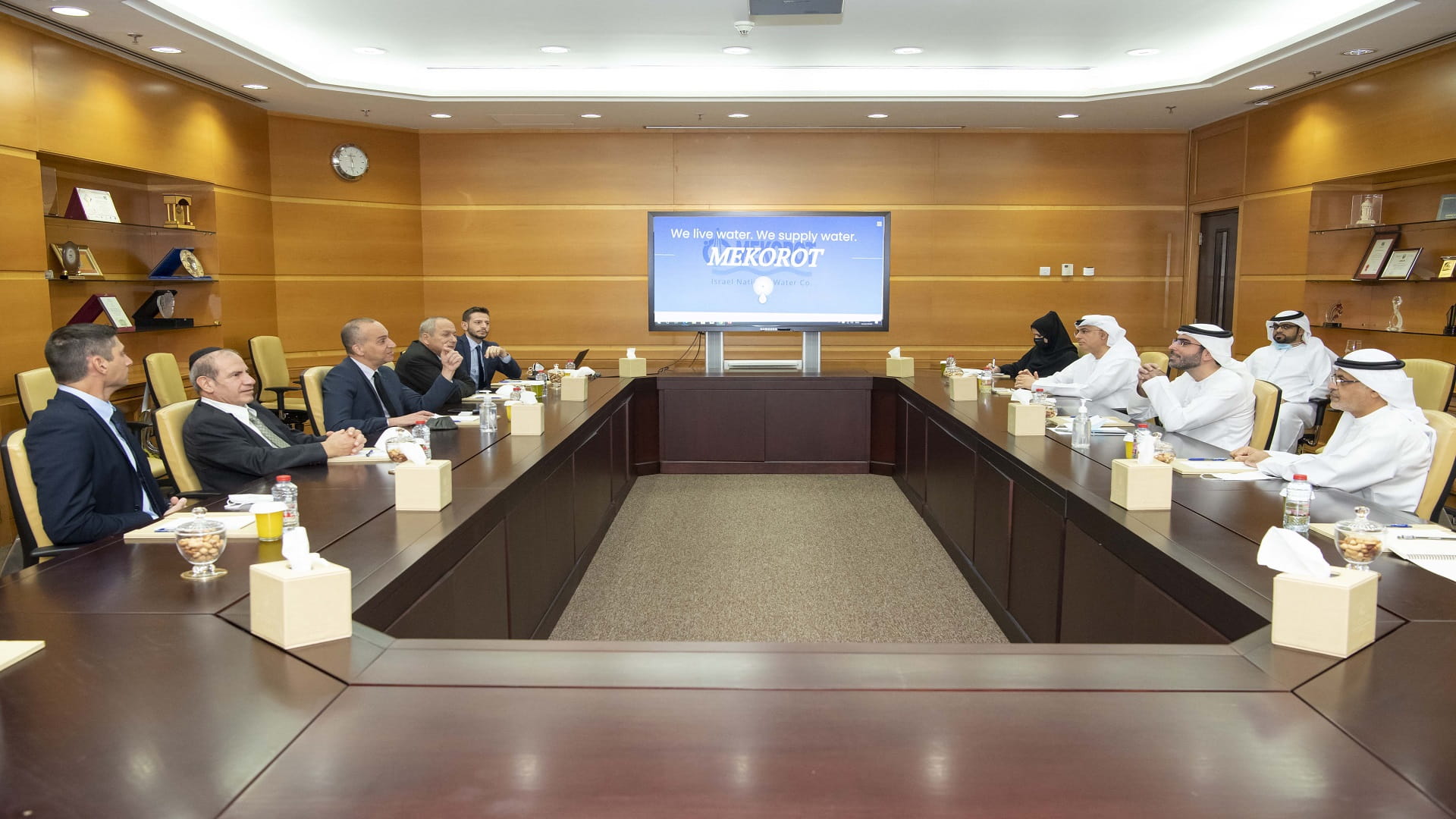 Image for the title: The MOEI discusses co-cooperation with Israel's Company "Mekorot" 