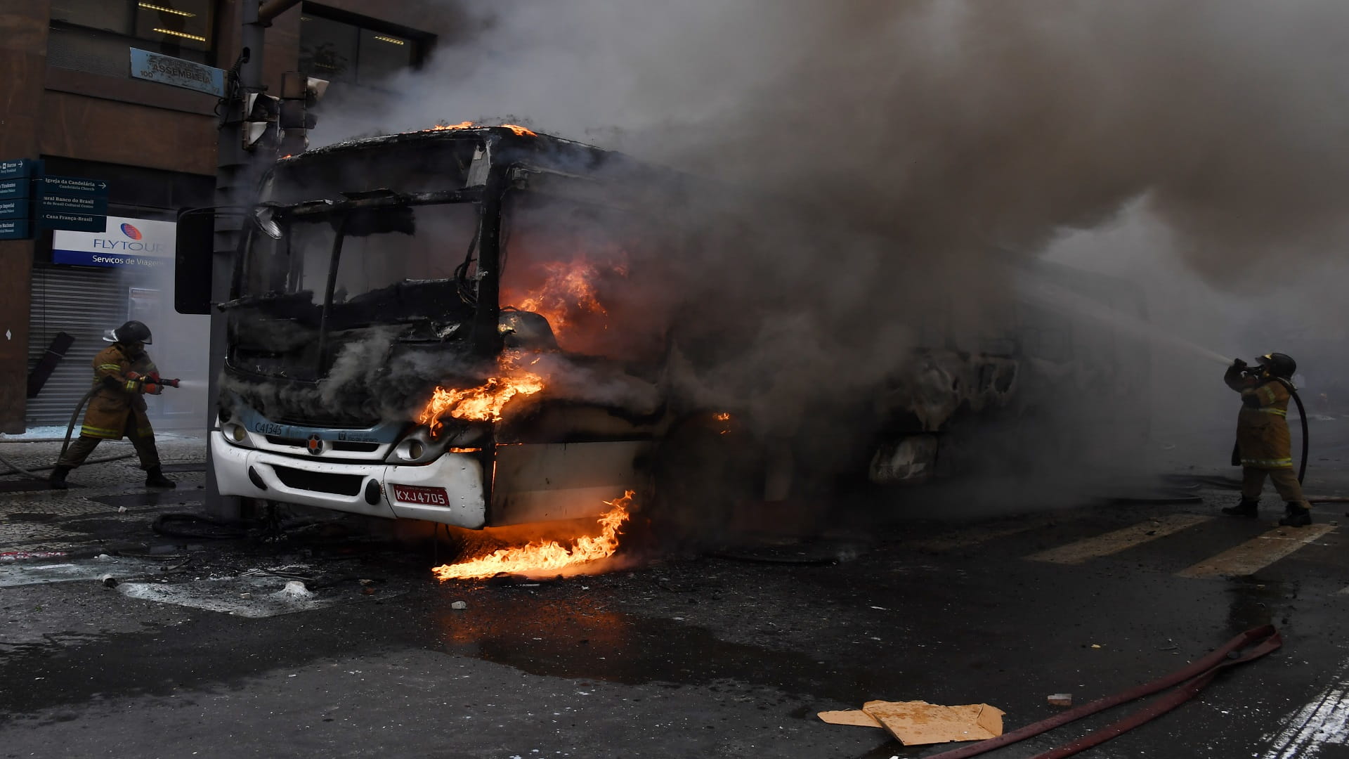Image for the title: 53 killed in Cameroon bus blaze 