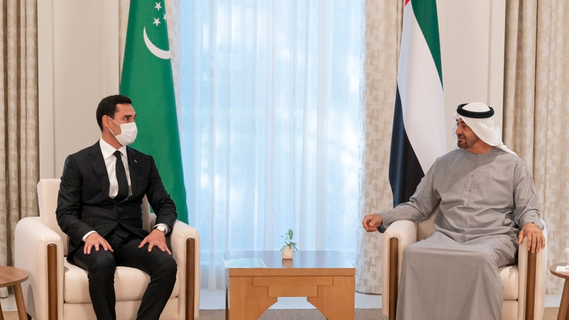 Image for the title: Mohamed bin Zayed receives message from President of Turkmenistan 