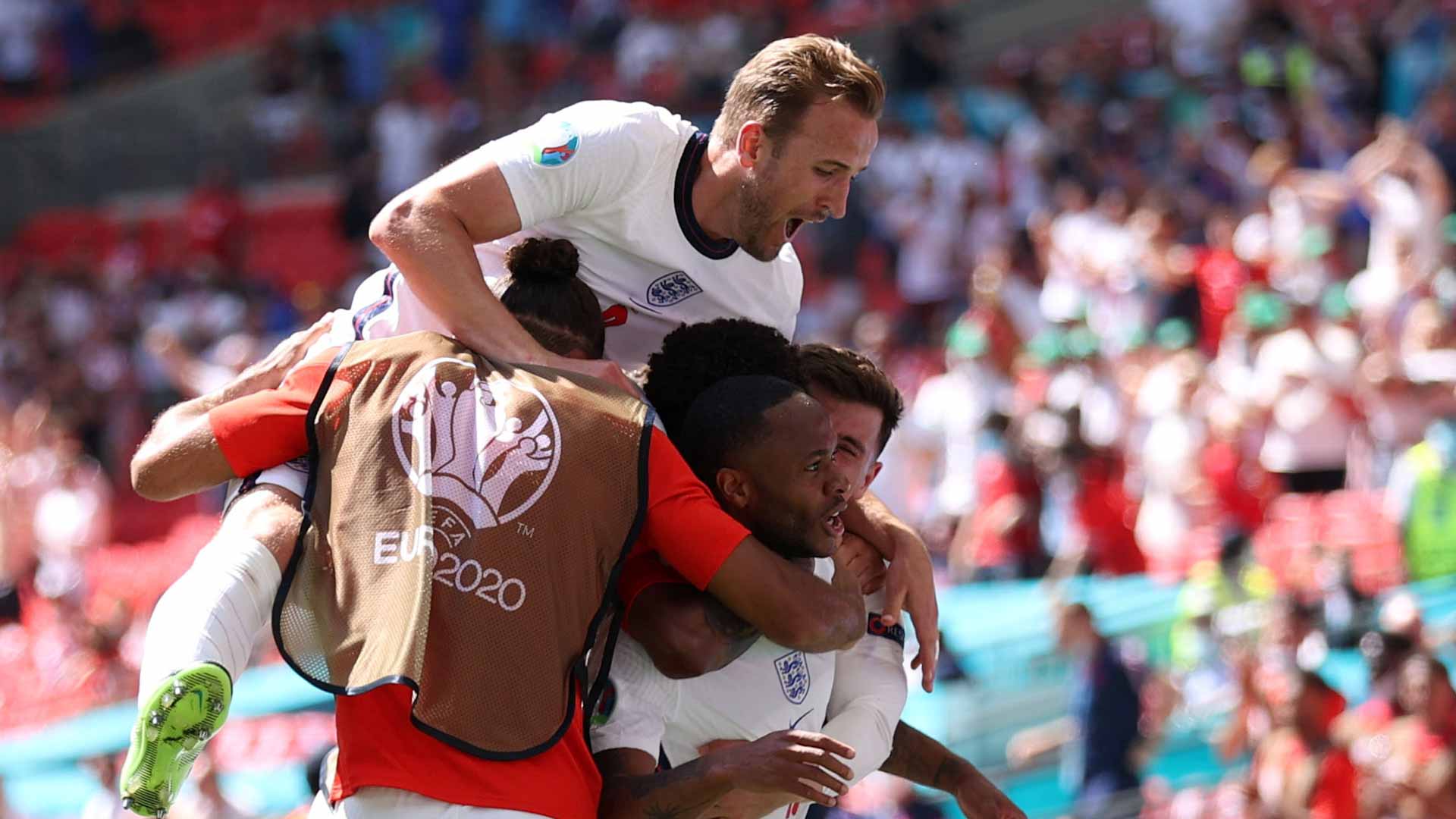 Image for the title: England start Euro 2020 campaign with narrow win over Croatia 