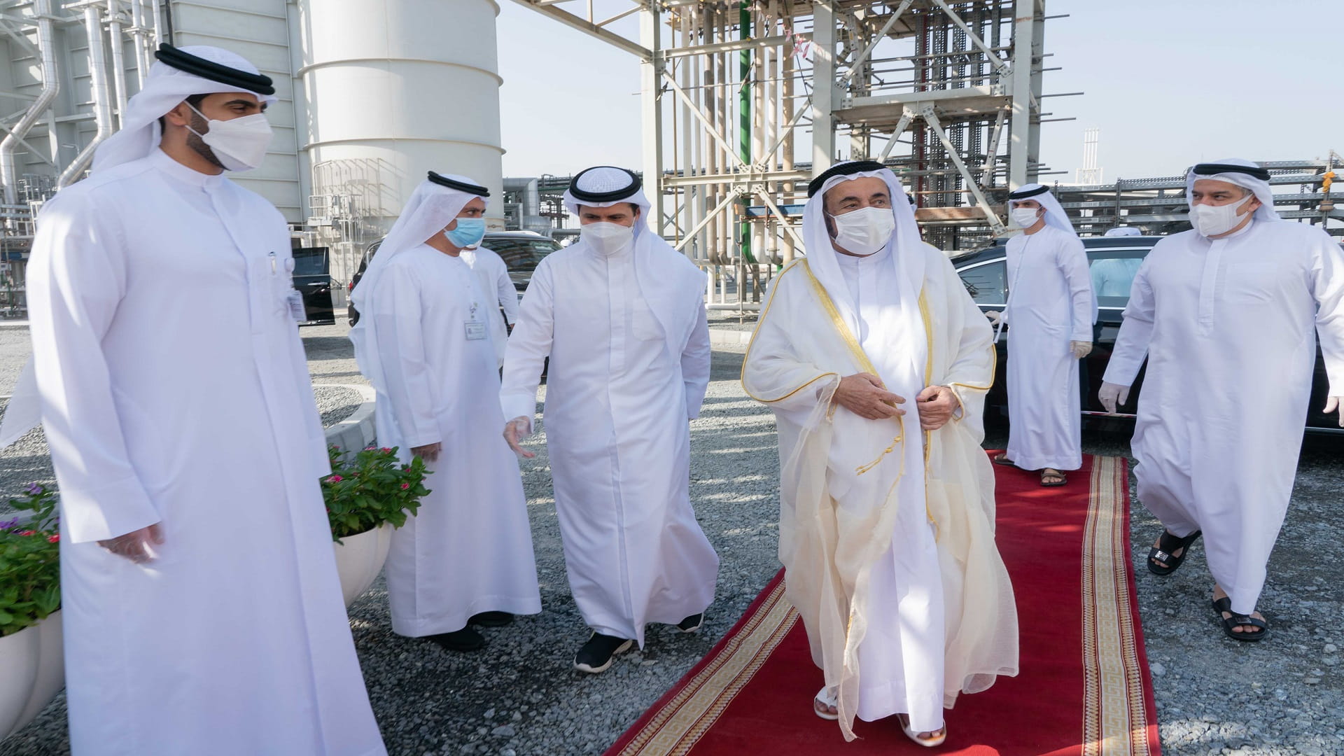 Image for the title: Sharjah Ruler inspects Al Hamriyah Power Plant 