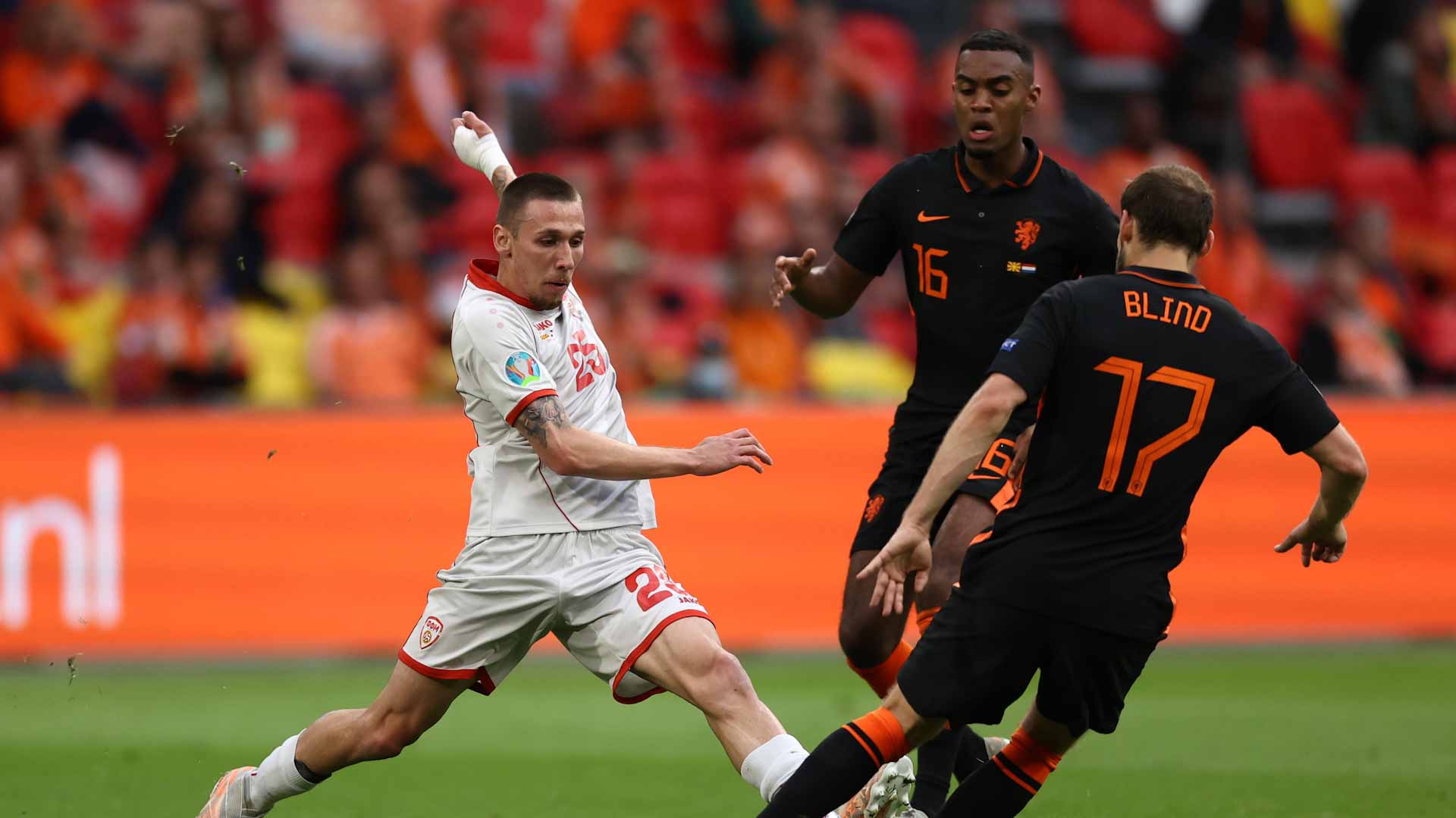 Image for the title: Netherlands beat North Macedonia 3-0  
