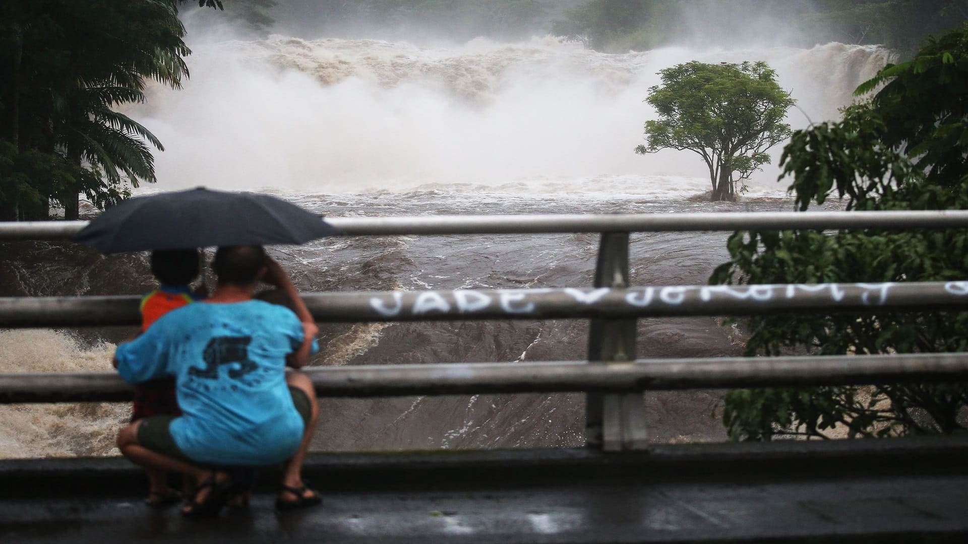 Image for the title: Hawaii declares state of emergency after rains cause floods 