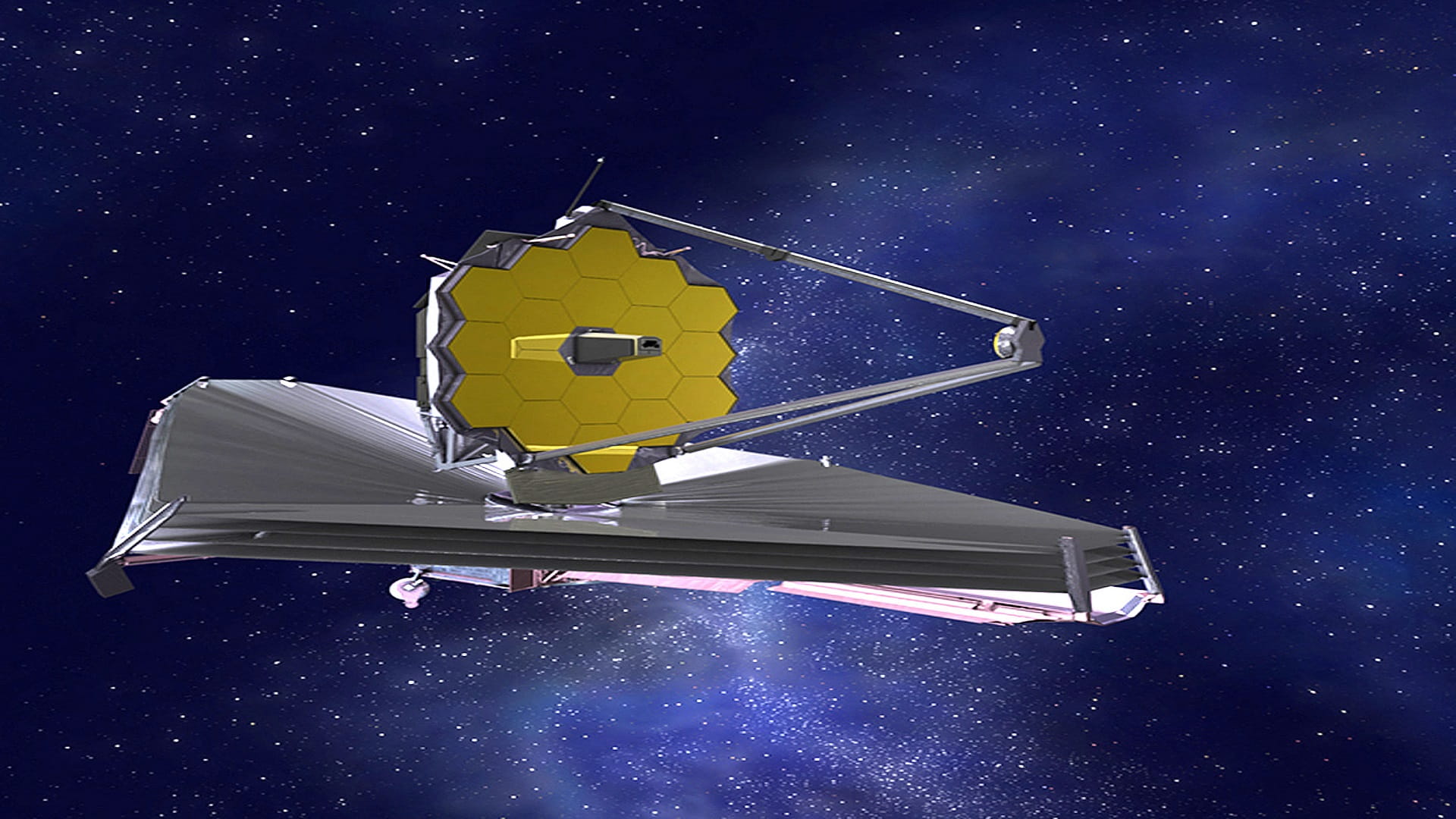 Image for the title: NASA's giant Webb telescope succeeds in key pre-launch test 
