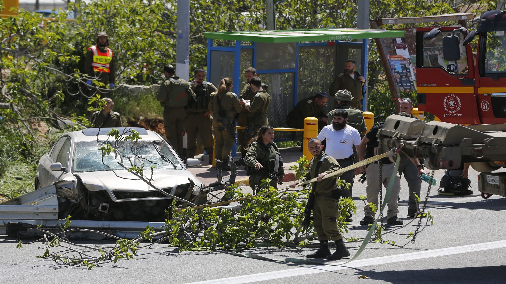 Image for the title: Palestinian killed after alleged attack on Israeli soldier 