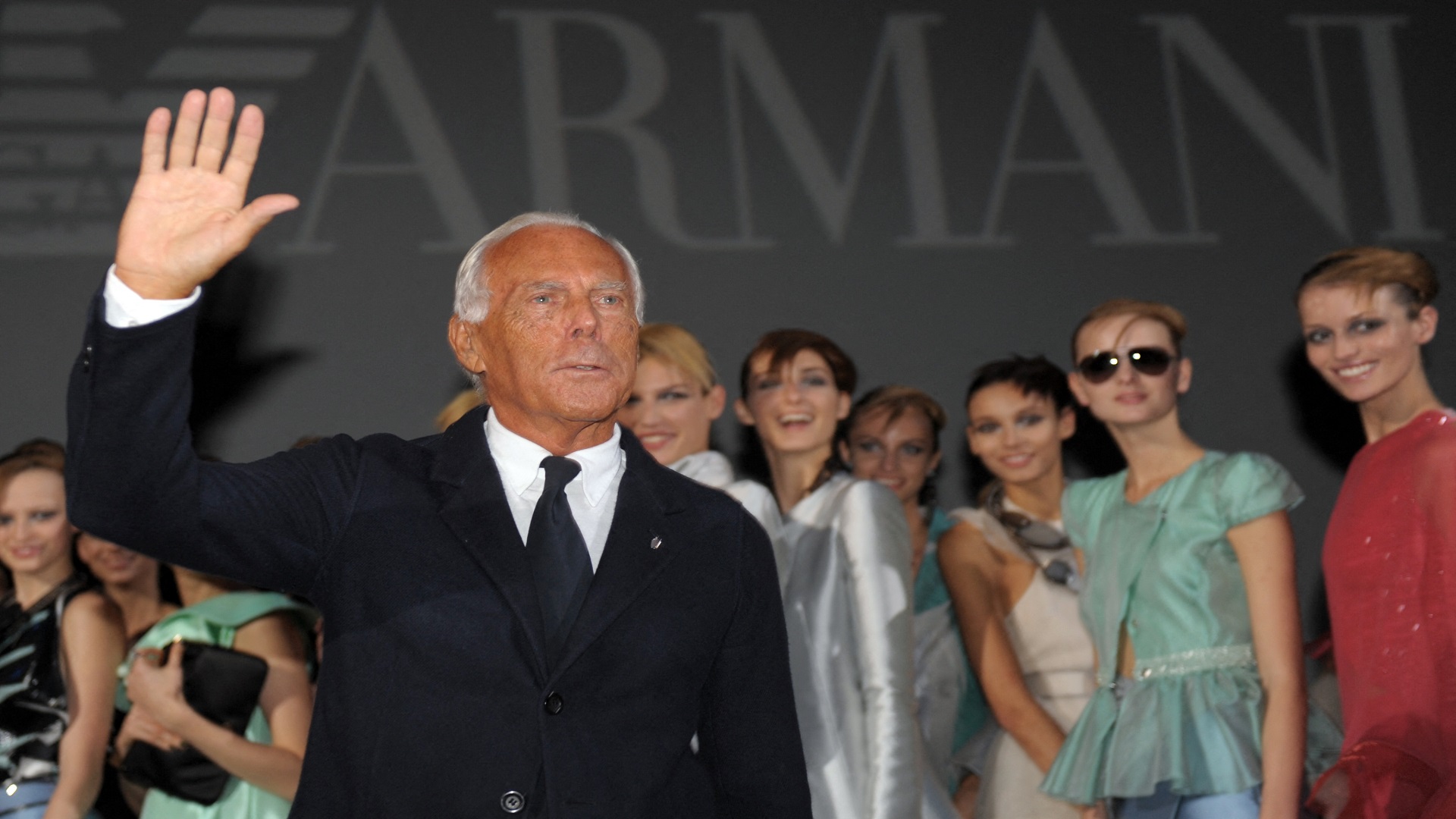Image for the title: Armani returns to live fashion show audiences 