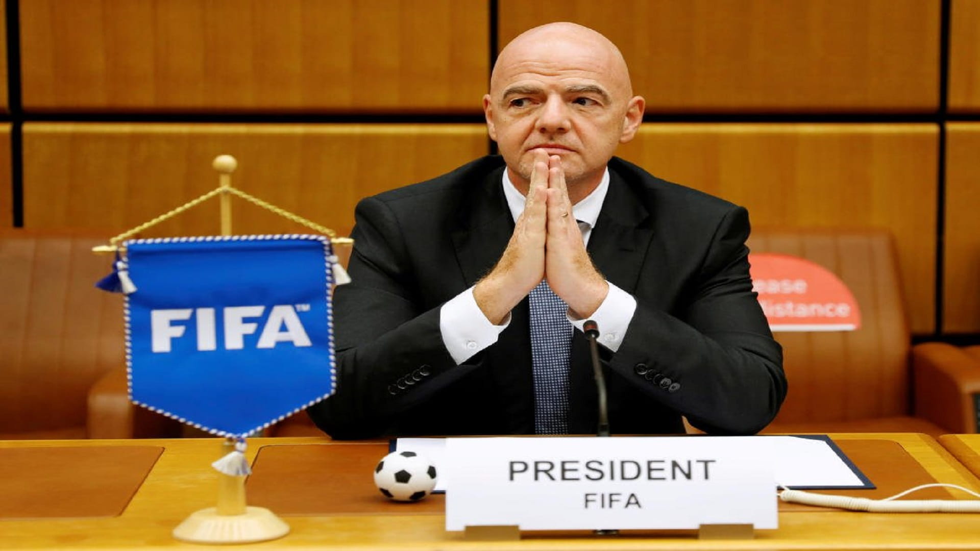 Image for the title: FIFA President greets Al Jazira on winning Arabian Gulf League 