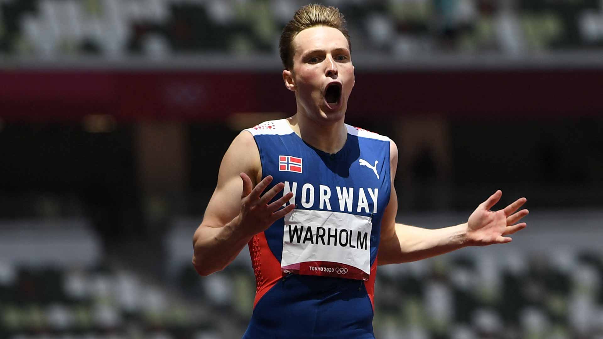 صورة بعنوان: النرويجي وارهولم يفوز بذهبية 400 متر حواجز 
