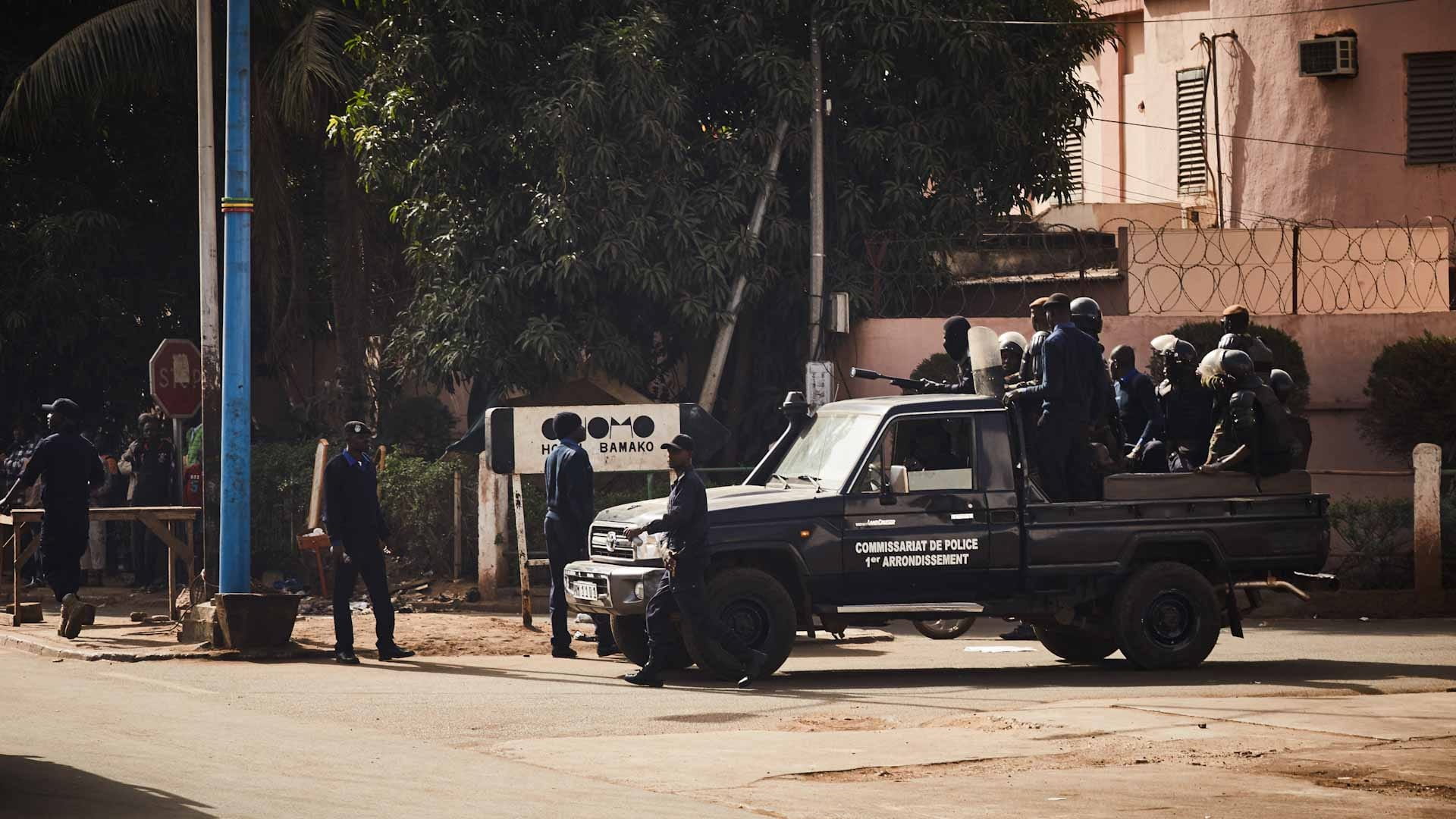 Image for the title: 41 killed in bus-truck crash in Mali 