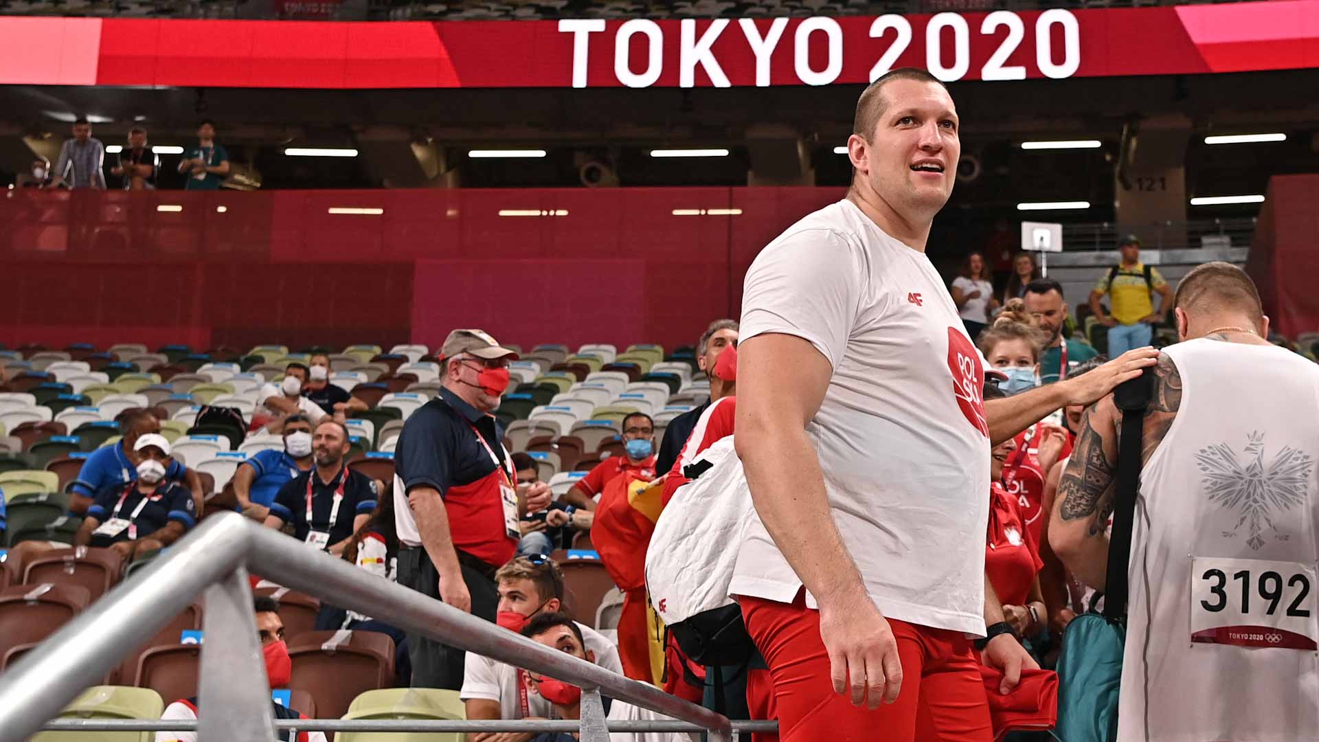 Image for the title: Poland's Nowicki wins gold in Olympics men's hammer throw 