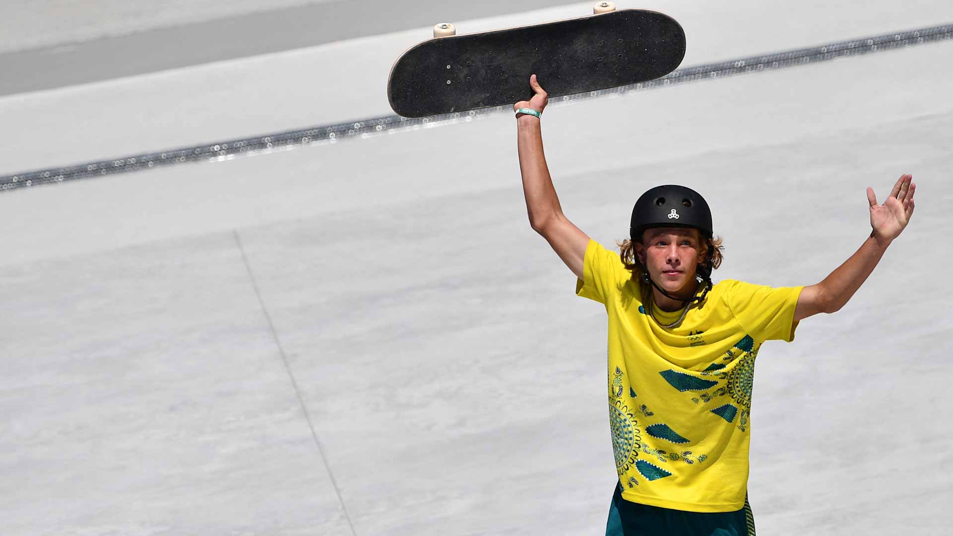 صورة بعنوان: الأسترالي بالمر يفوز بذهبية في التزلج على الألواح بأولمبياد طوكيو 