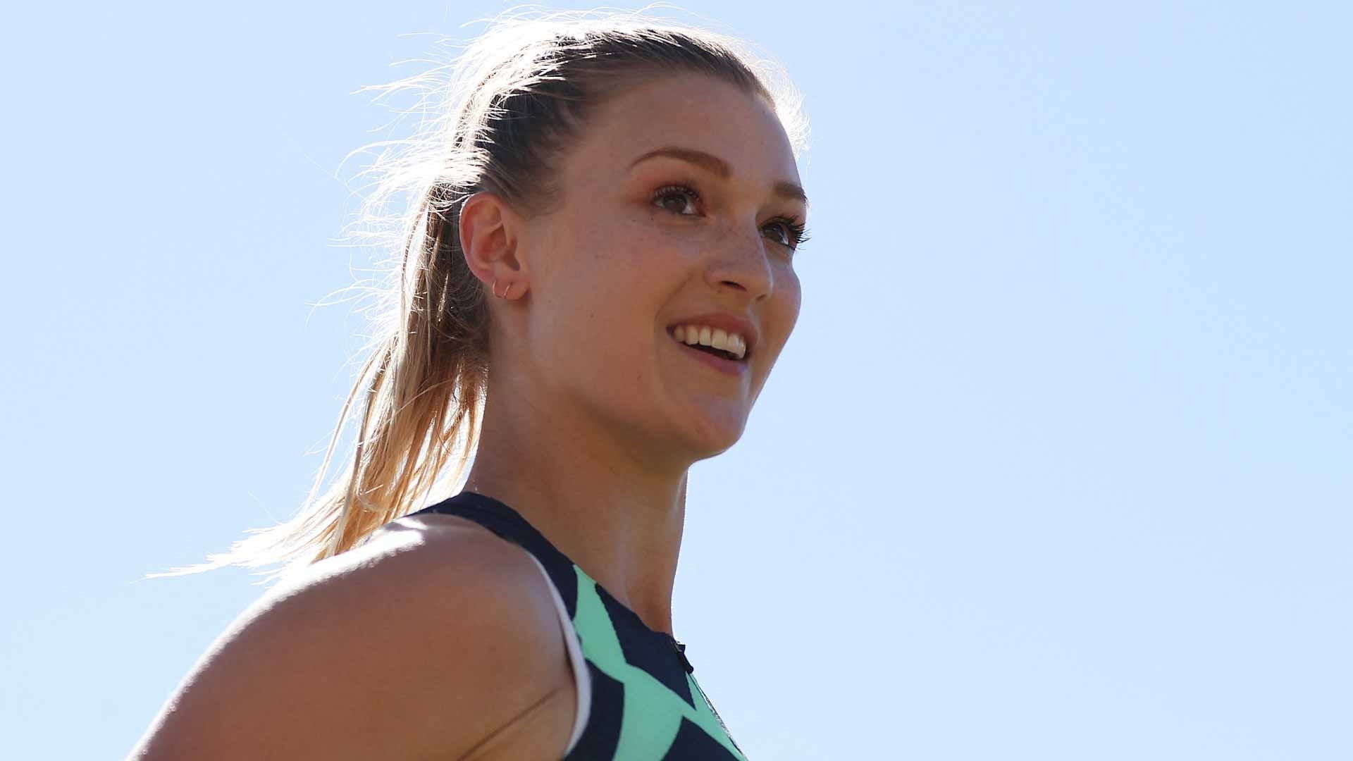 Image for the title: American Nageotte wins women's pole vault gold in Tokyo Olympics 