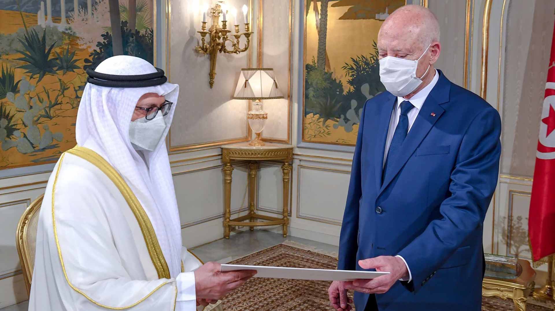 صورة بعنوان: رسالة من رئيس الدولة إلى الرئيس التونسي تتعلق بالعلاقات الثنائية  