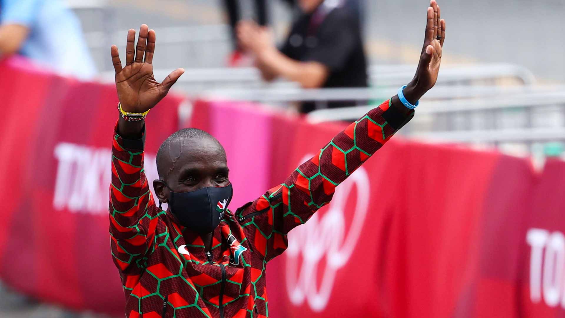 Image for the title: Kenya's Kipchoge cements legacy as greatest marathon runner 