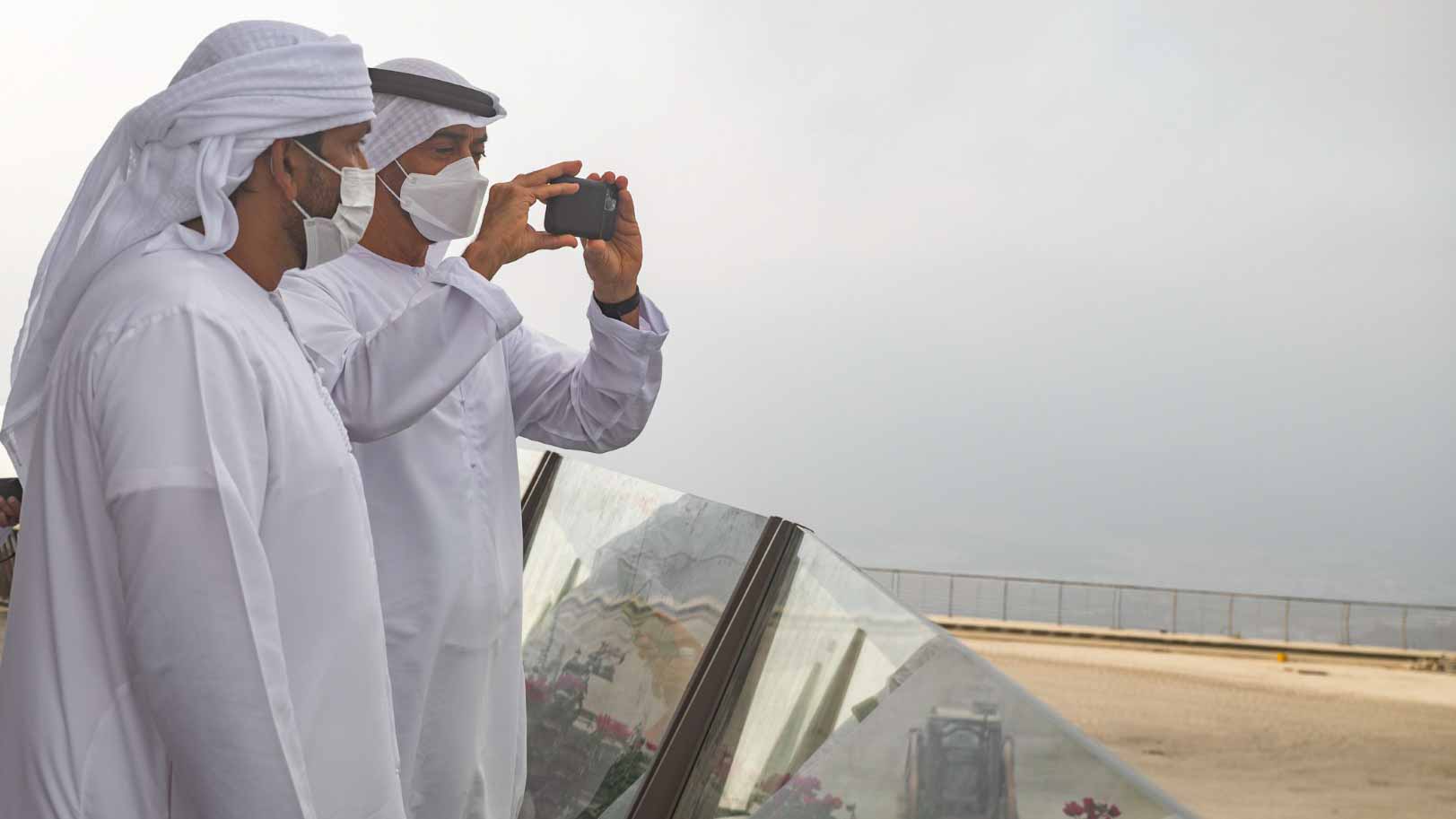 Image for the title: Mohamed bin Zayed visits Al Suhub Rest Area in Khorfakkan 