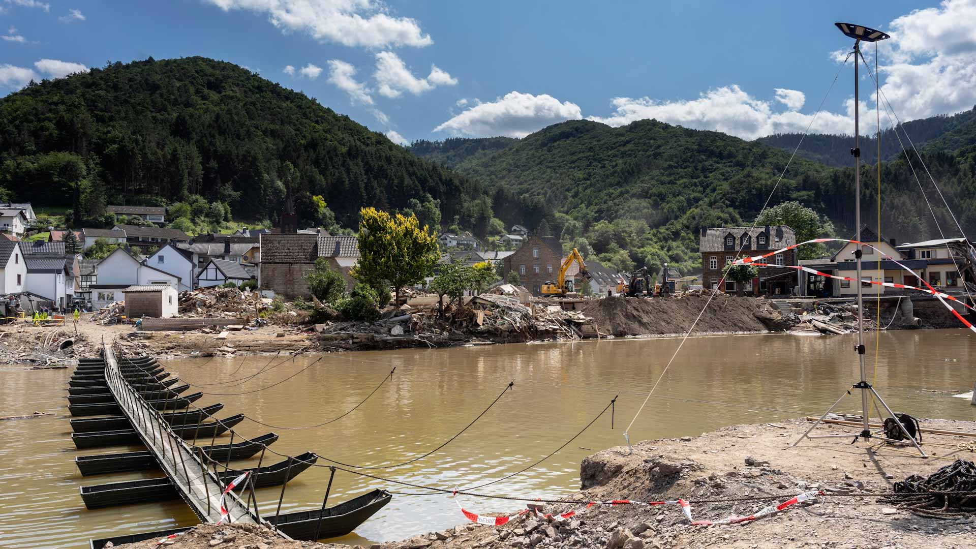 Image for the title: Climate change made floods in Europe at least 20% more likely 