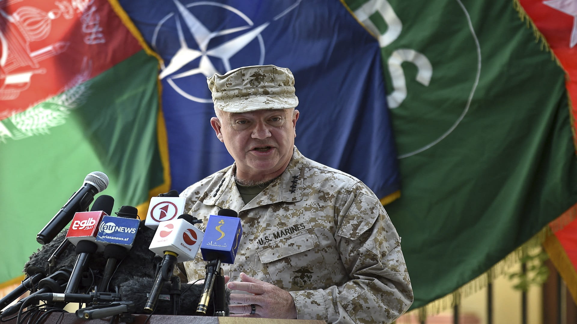 Image for the title: US military commander confirms 12 troops killed in Kabul attack 