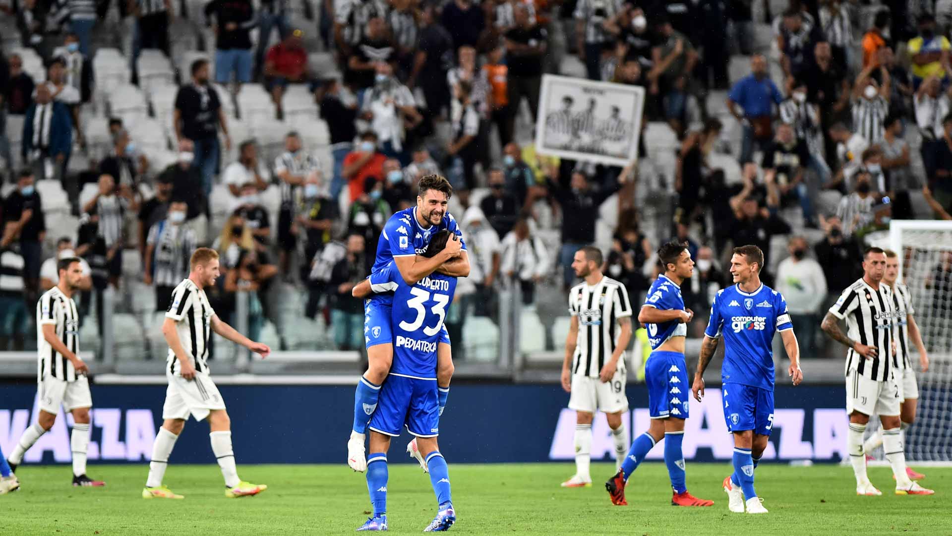 Image for the title: Juve begin life without Ronaldo with shock loss to Empoli 