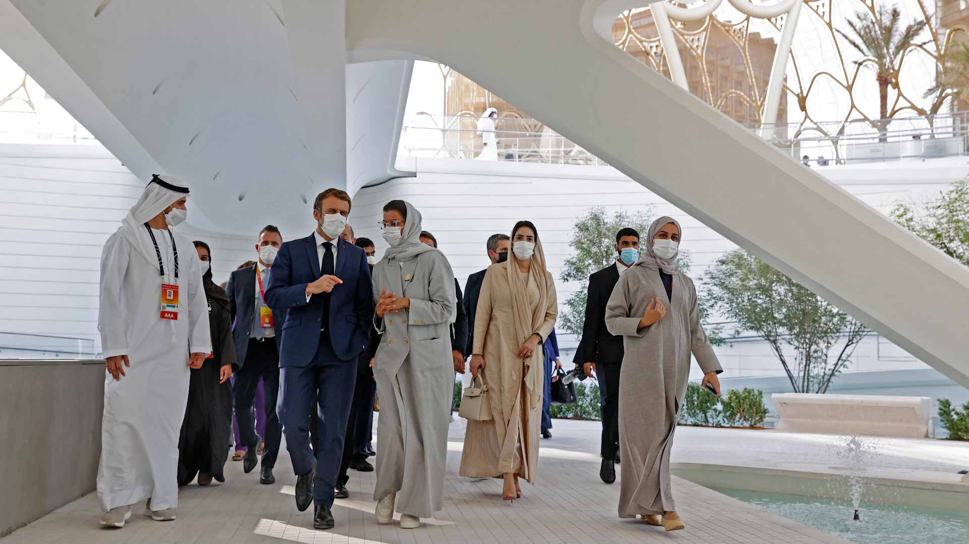 Image for the title: French President visits Expo 2020 Dubai 