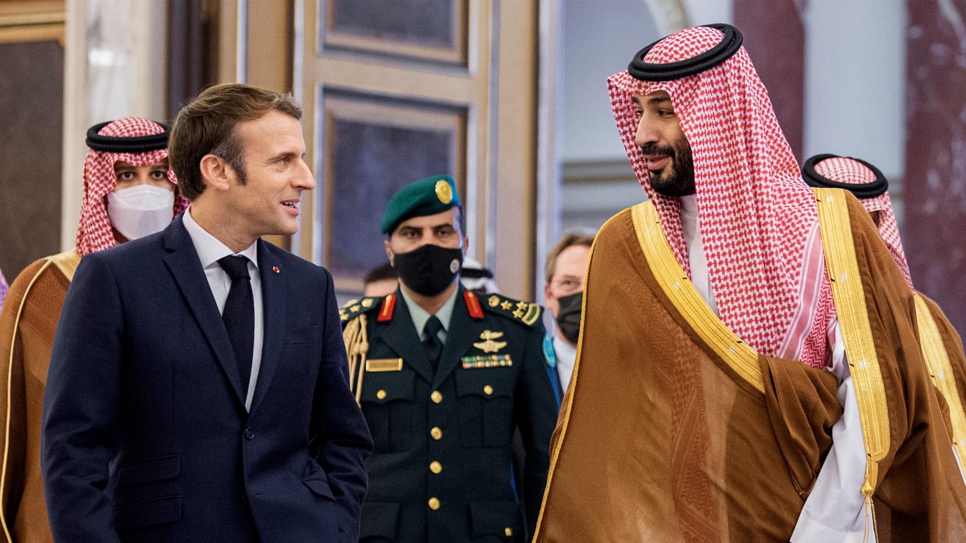 Image for the title: Saudi CP, French President review bilateral relations 
