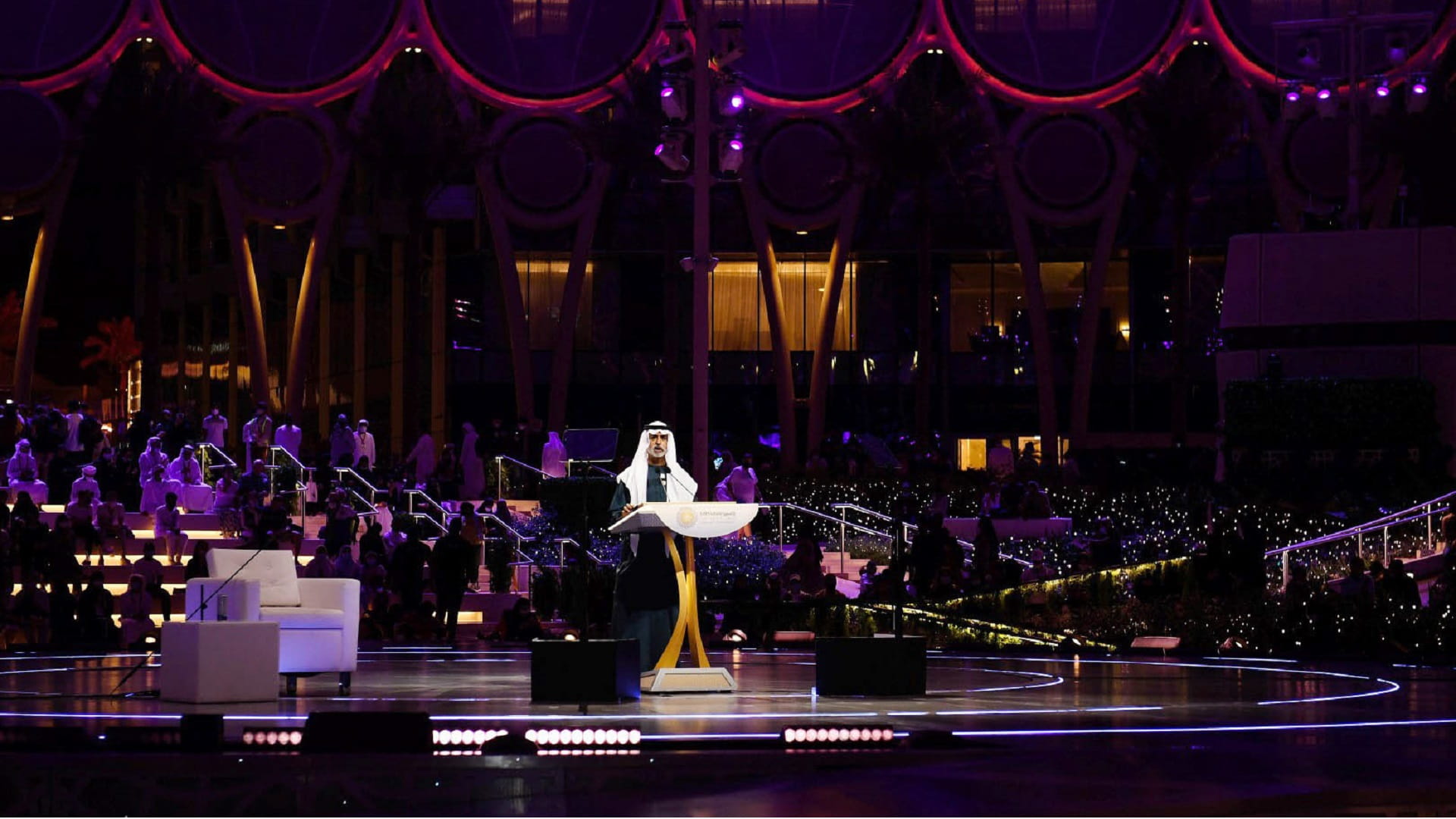 Image for the title: Nahyan bin Mubarak opens 8th Forum for Promoting Peace at Expo 