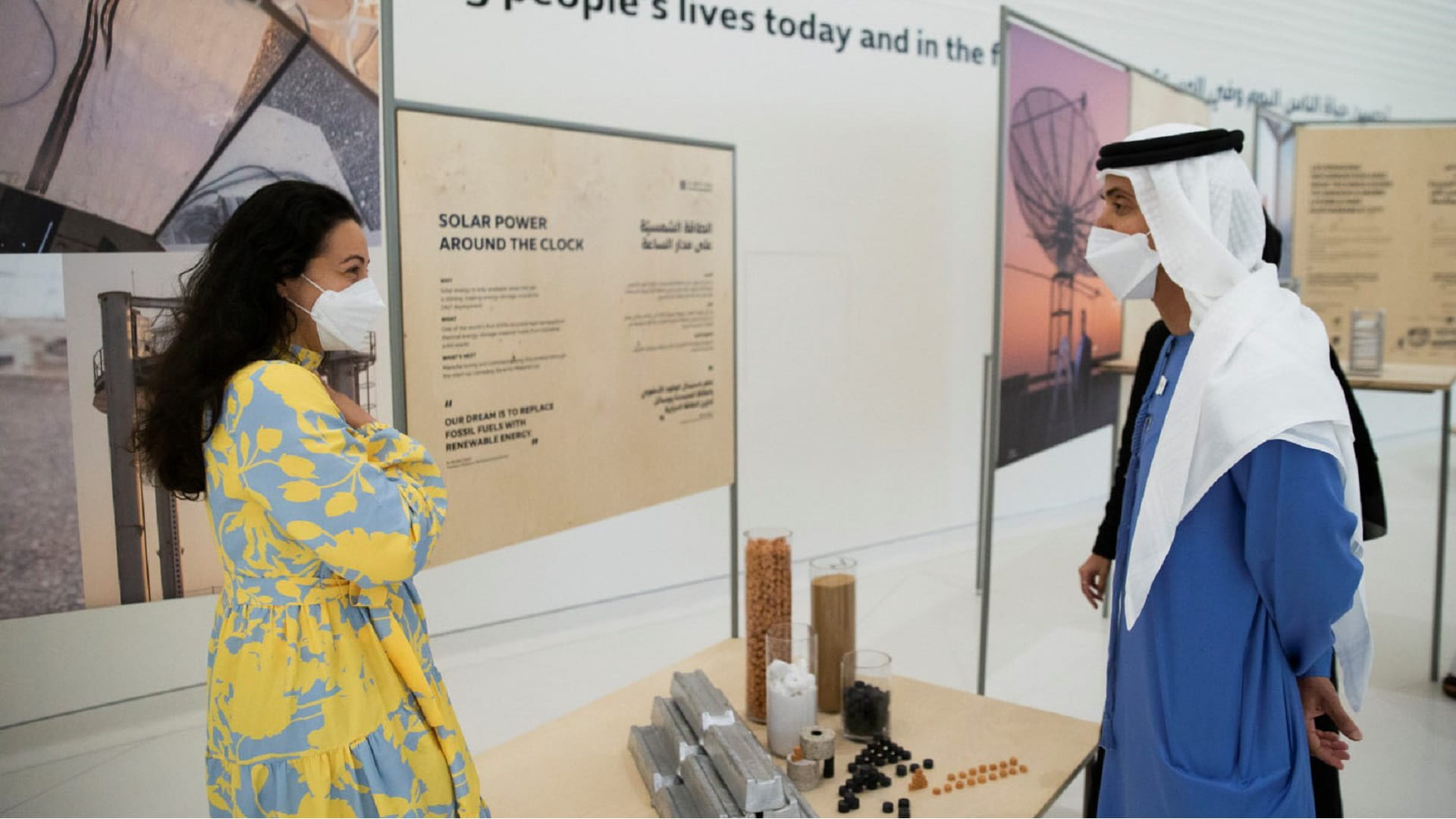 Image for the title: Hazza bin Zayed visits UAE, Vision pavilions at Expo 2020 Dubai 