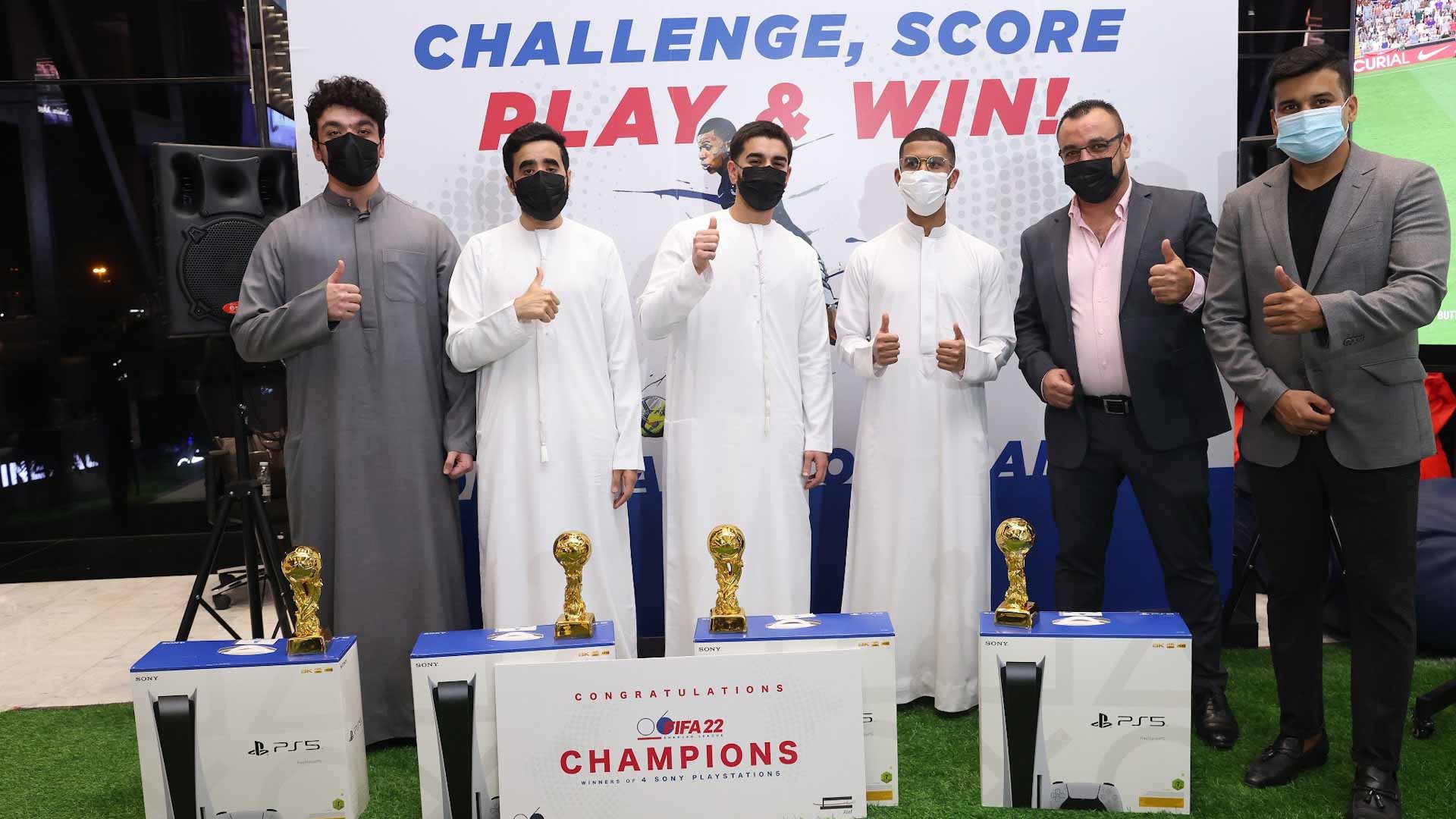 Image for the title: 06 Mall crowns 06 FIFA 2022 Video Game Tournament winners 