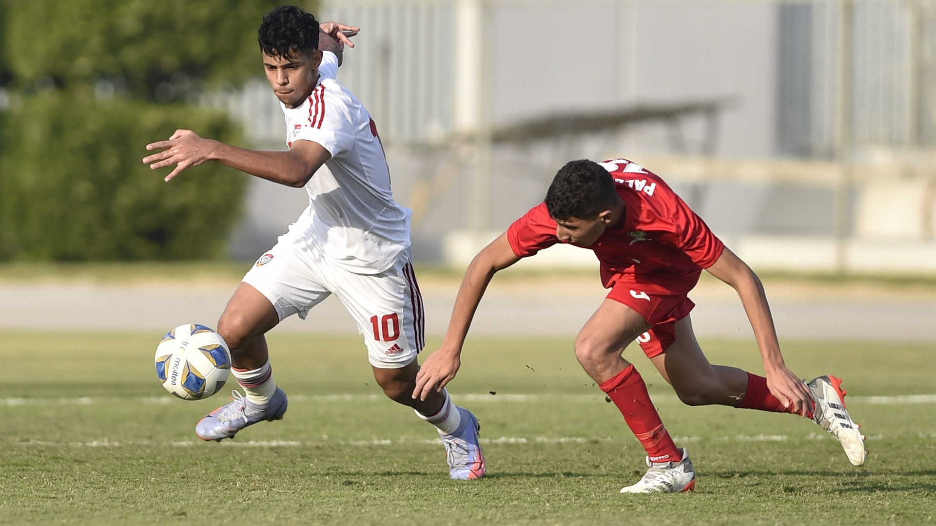 صورة بعنوان: أبيض الناشئين يهزم فلسطين ويتأهل لنصف نهائي بطولة غرب آسيا 