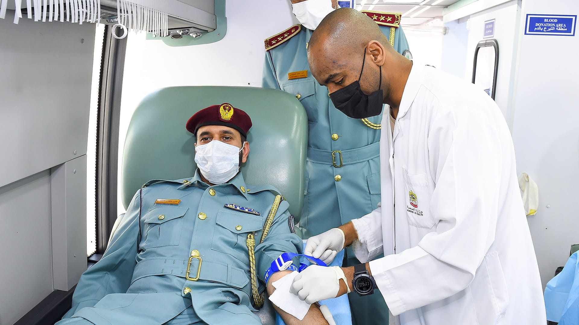 Image for the title: Sharjah Police organises a blood donation campaign 
