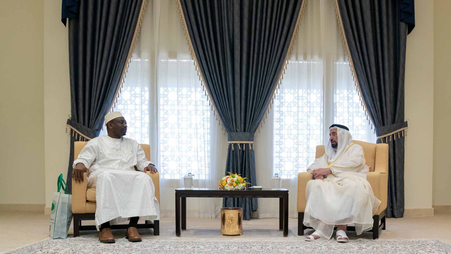 Image for the title: Sharjah Ruler receives IIFA secretary general 