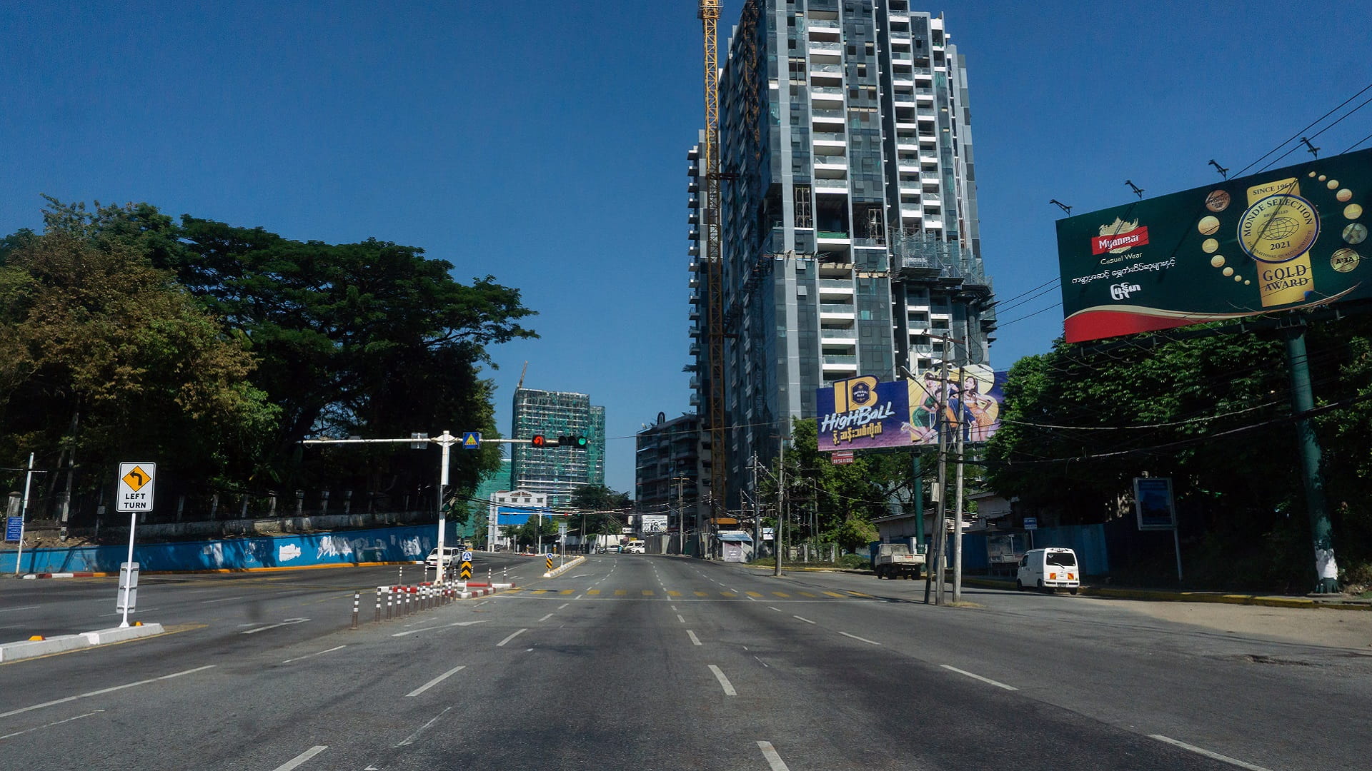 Image for the title: 'Silent strike' against junta empties Myanmar streets 