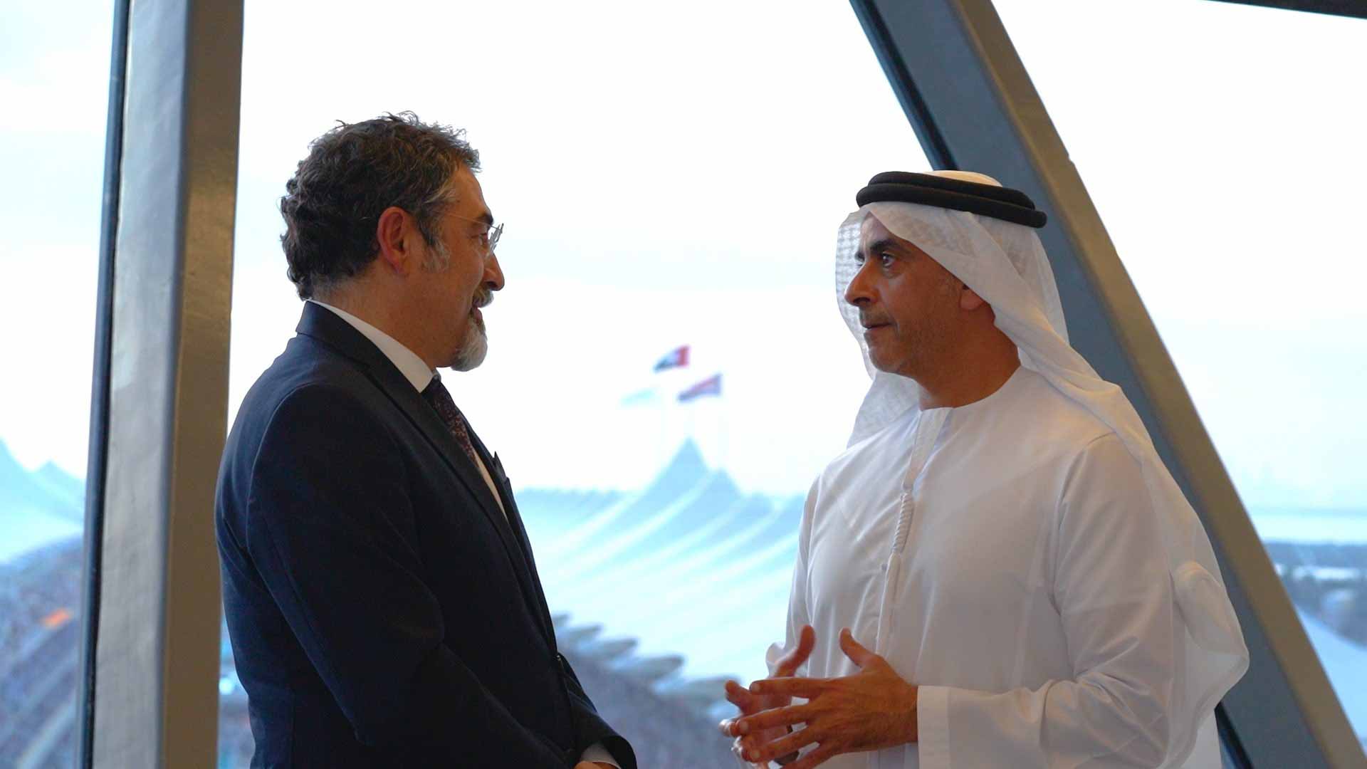 Image for the title: Saif bin Zayed meets Albanian Minister of Internal Affairs 