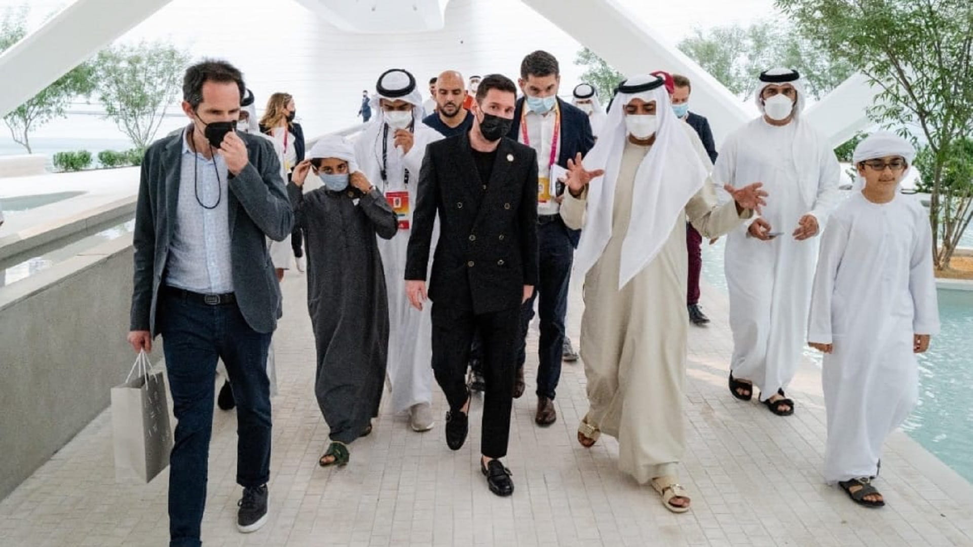 Image for the title: Argentine star Lionel Messi tours Expo 2020 Dubai 