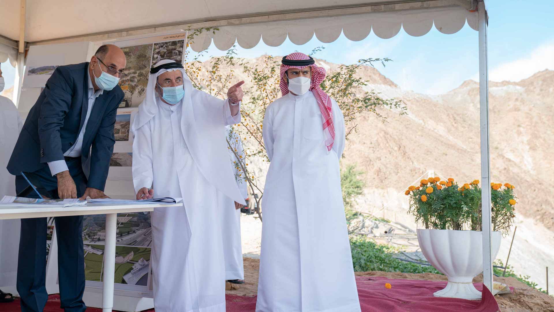 Image for the title: Sharjah Ruler inspects work progress in devt projects in Kalba 