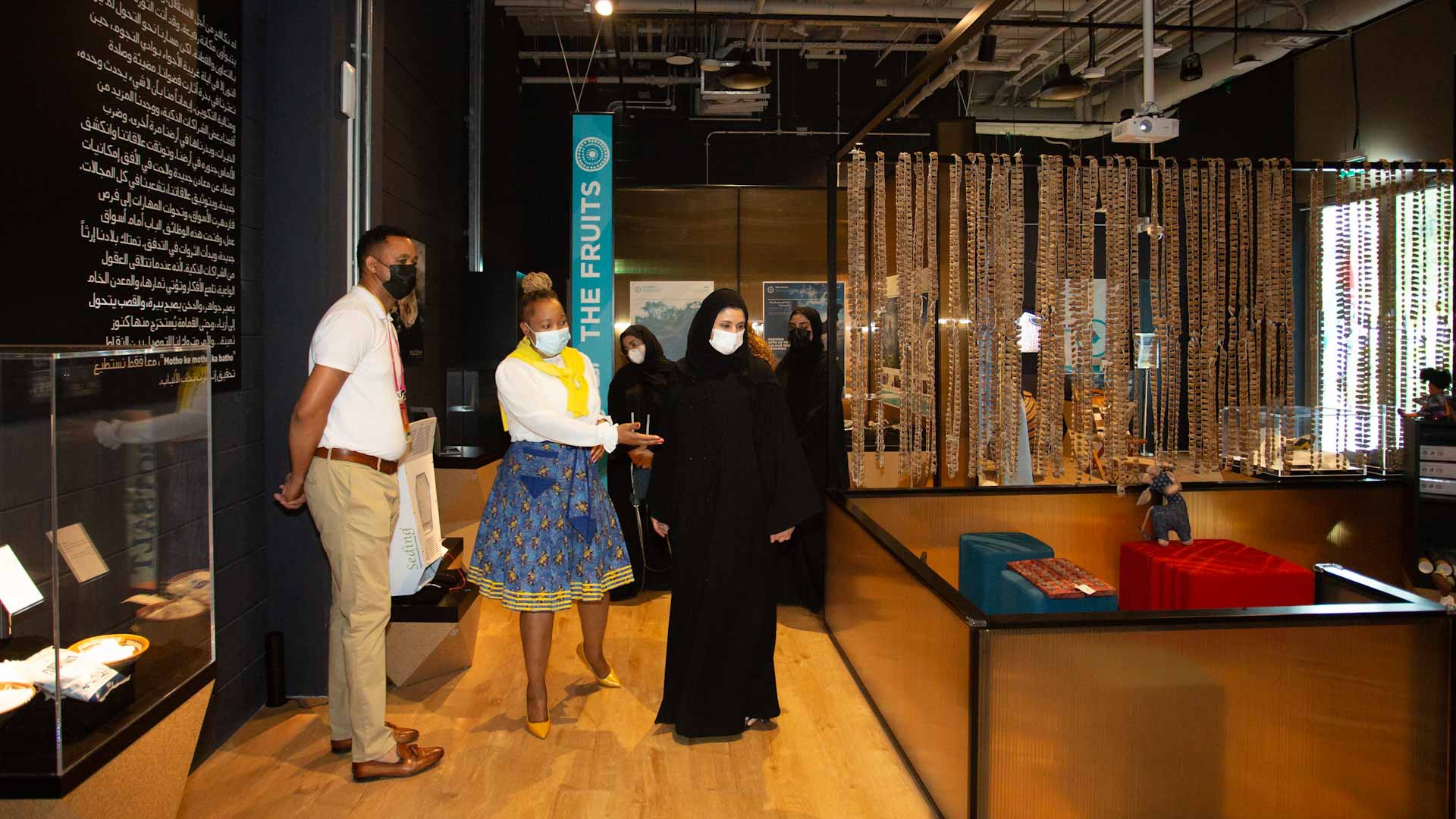Image for the title: Sarah Al Amiri visits Honduras, Botswana Pavilions at Expo Dubai 