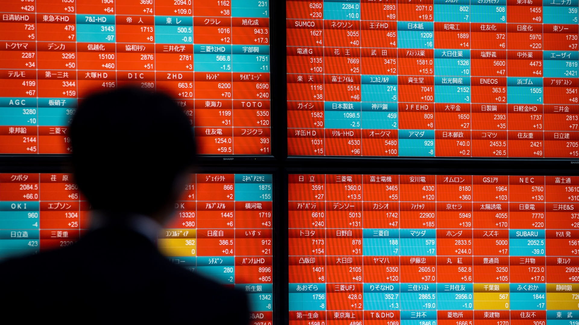 Image for the title: Asian markets tumble on Omicron spike, Biden spending bill blow 