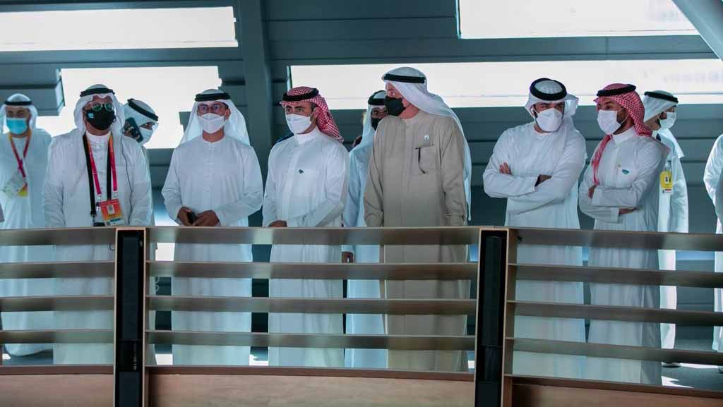Image for the title: Suhail Al Mazrouei visits Saudi pavilion at Expo 2020 Dubai 