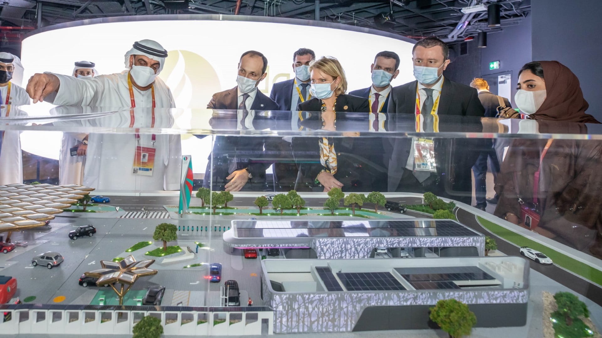 Image for the title: Georgian Vice PM visits ENOC Pavilion at Expo 2020 Dubai 