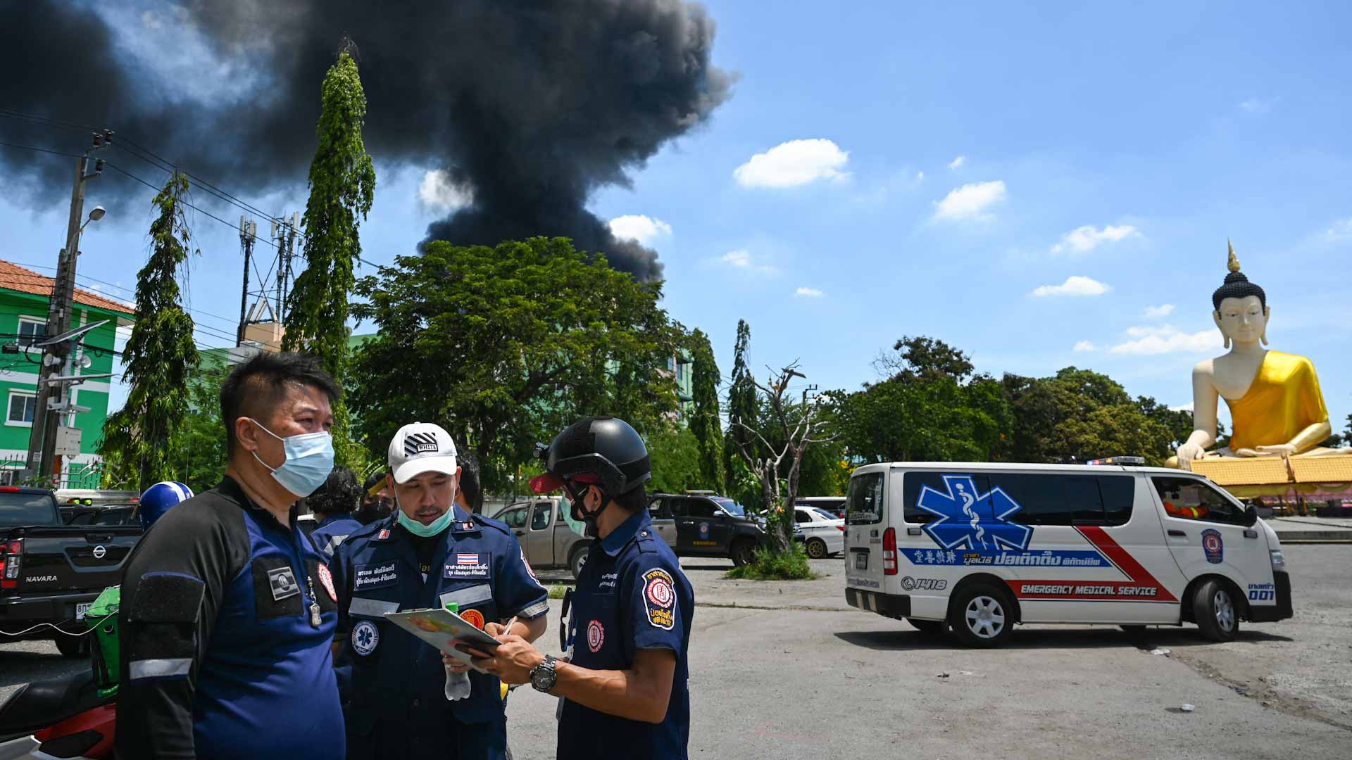 Image for the title: Thailand factory blast kills 1, mass evacuation underway 