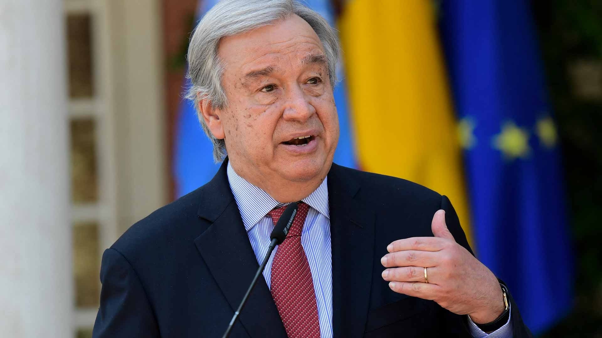 Image for the title: Guterres urges G20 finance chiefs to support COVID vaccine plan 