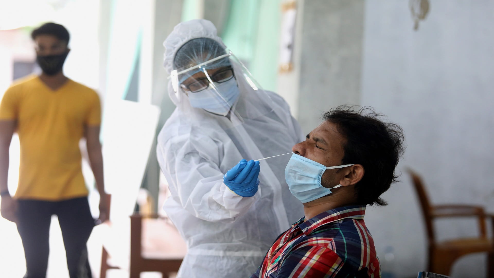 Image for the title: India reports 41,806 new COVID-19 infections in last 24 hours 