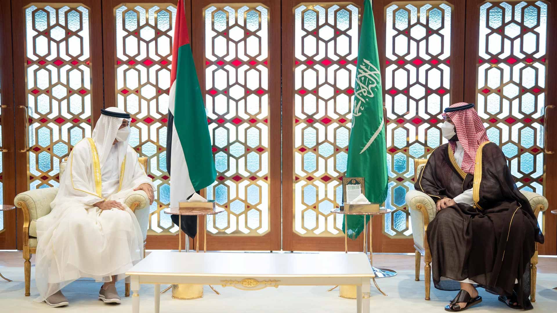 Image for the title: AD, Saudi CPs discuss bilateral ties, regional issues 
