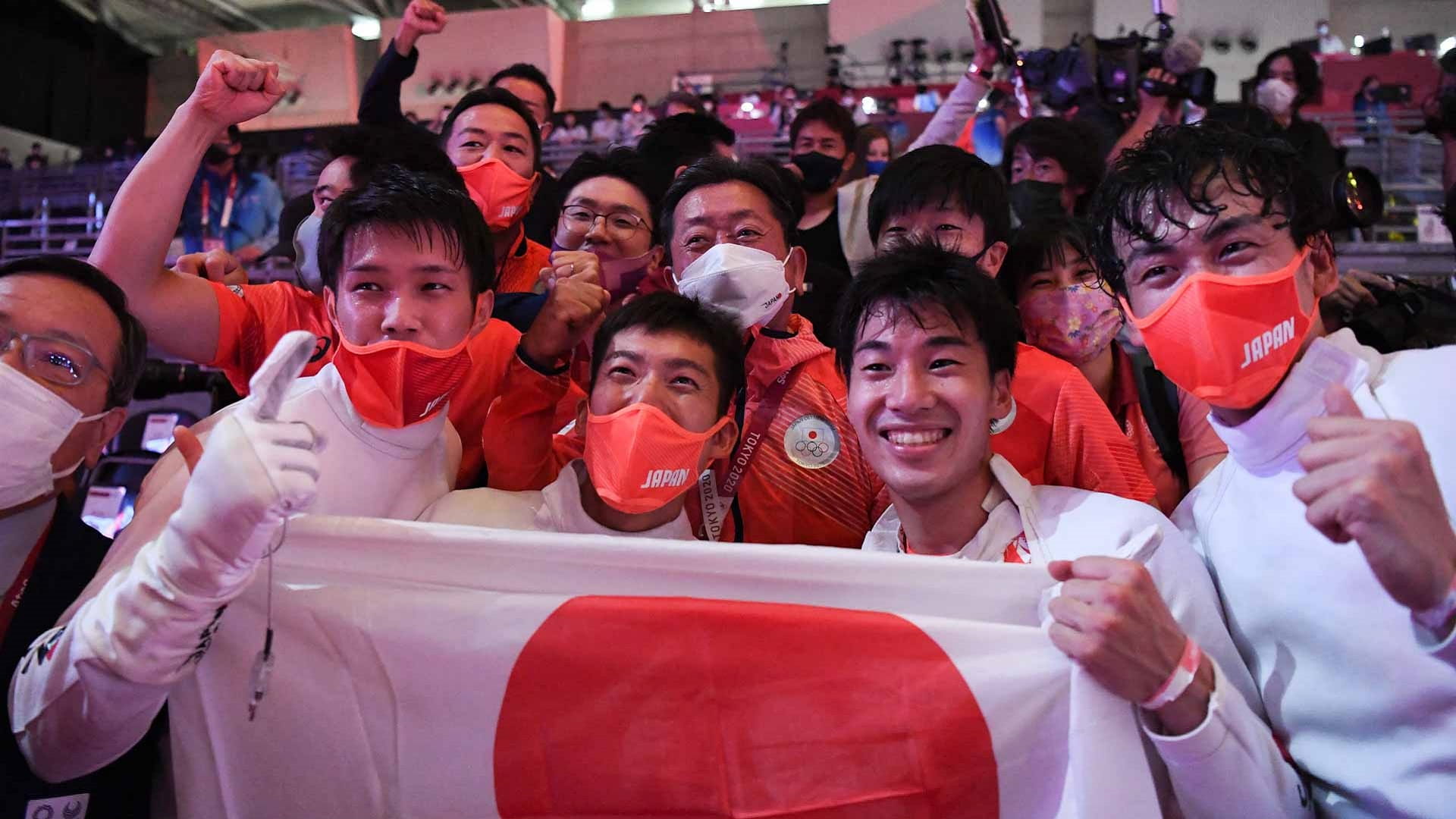 Image for the title: Japan breaks record with gold rush at Tokyo Olympics 